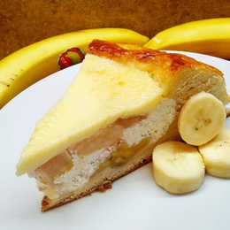 Пирог с творогом и бананом 1 кг